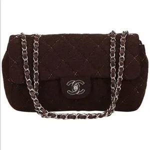 Chanel quilted fabric bag sale